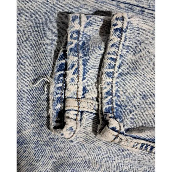 Vintage Levis 550 Jeans Acid Wash Distressed W 30 Relaxed Fit Blue Denim - Picture 9 of 13